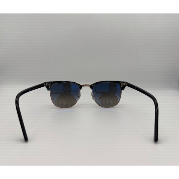 Ray Ban RB3016‎ Clubmaster Fleck Sunglasses Grey Green Gradient Gold trim main image 13